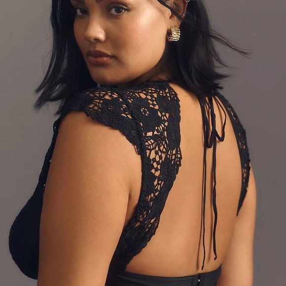 NWT The Alandra Cap-Sleeve Lace Bralette By Anthropologie 2X - Picture 3 of 5